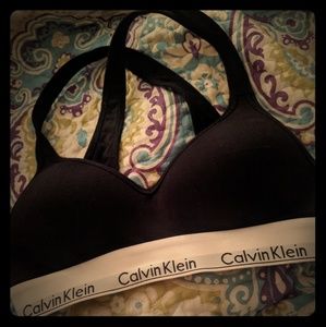 Calvin Klein crossed back bralette.